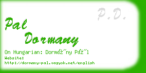 pal dormany business card